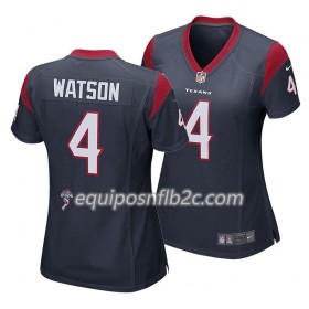 Camiseta Mujer NFL Houston Texans DeShaun Watson 4 Nike Azul 